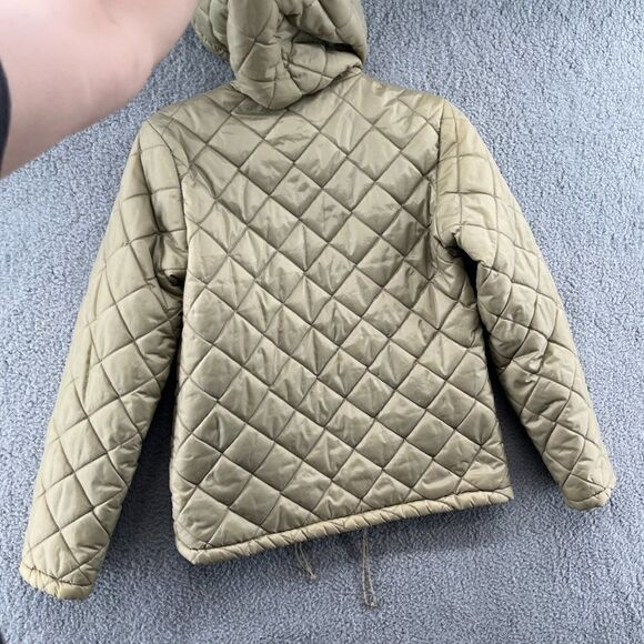 CX Diamond Quilted Fleece Lined Nylon Puffer Jacket Green - Picture 15 of 15